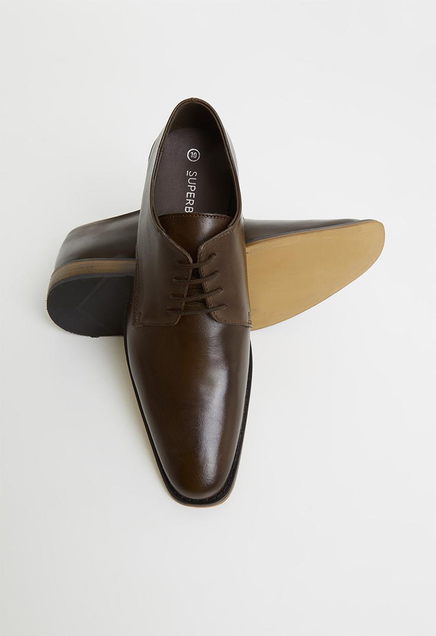 Superbalist - Keith leather lace-up derby - brown