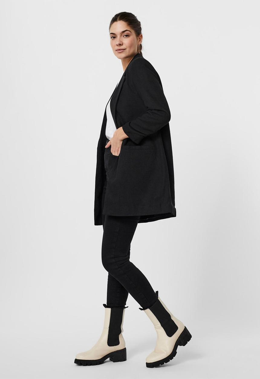 Vero Moda - Rica 7/8 long blazer - black