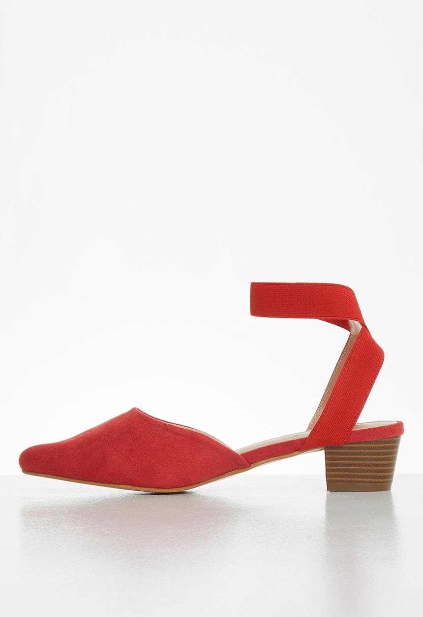 Butterfly Feet - Sling ankle strap heel - red