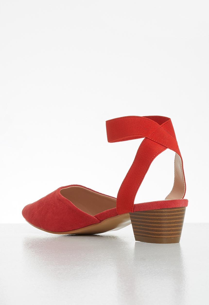 Butterfly Feet - Sling ankle strap heel - red