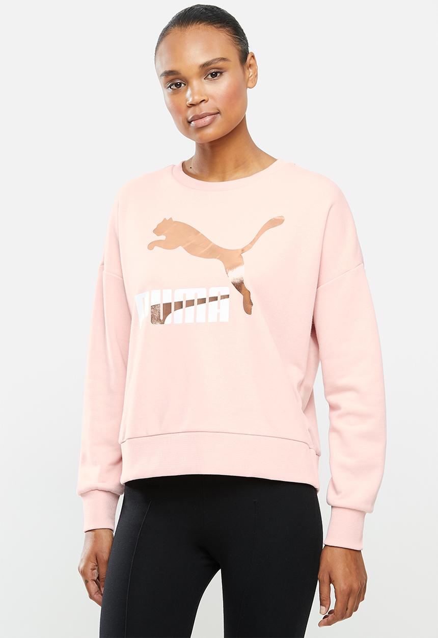 PUMA - Classic logo crew sweat - peach