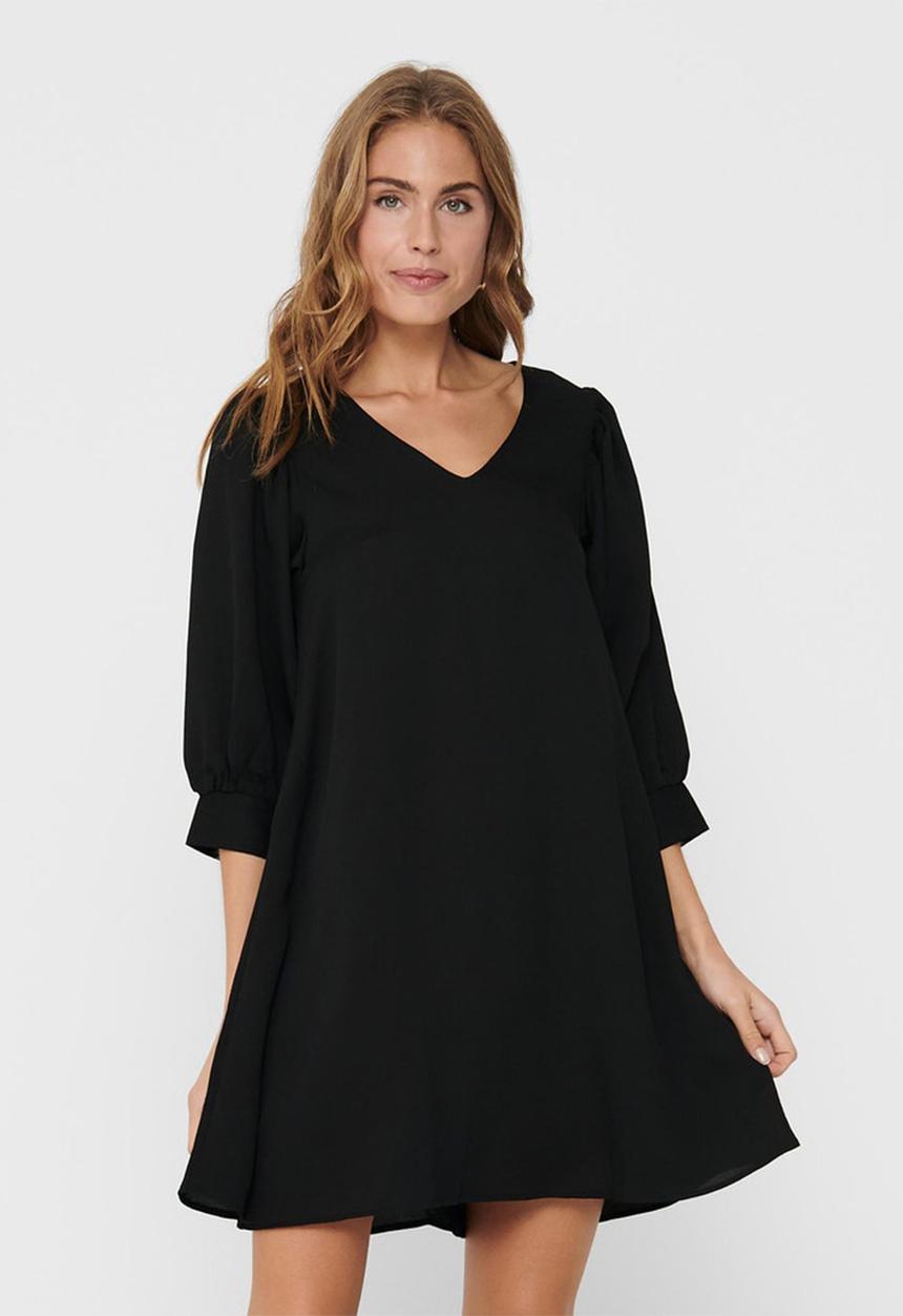 Jacqueline de Yong - Sally puff sleeve dress - black
