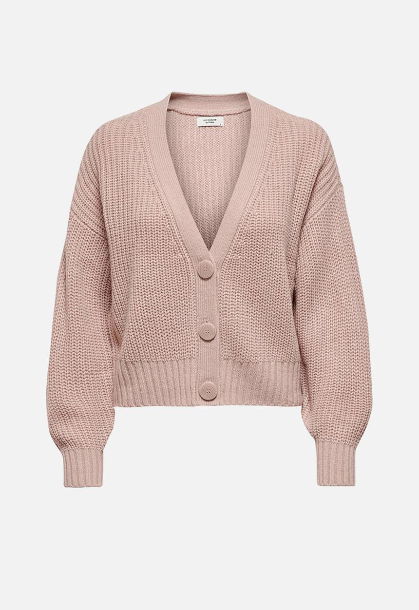 Jacqueline de Yong - Nola justy long sleeve cardigan knit - rose