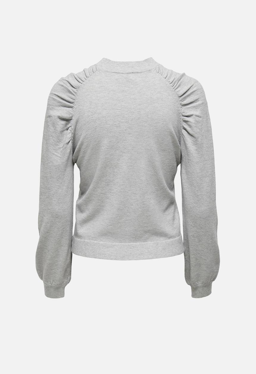 Jacqueline de Yong - Kourtney long sleeve raglan pullover knit - light grey melange