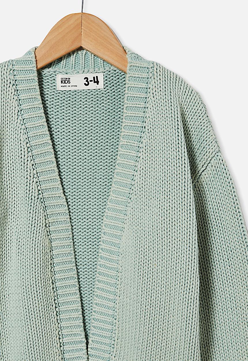Cotton On - Winnie washed rib cardi - green