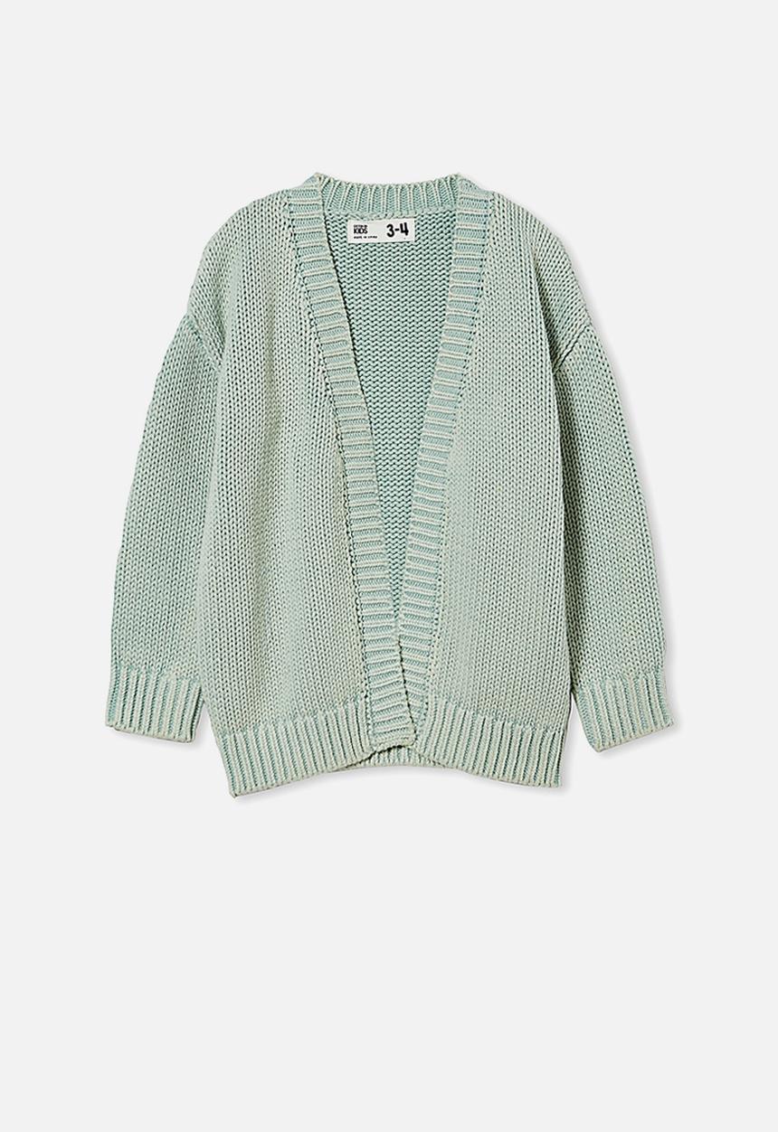 Cotton On - Winnie washed rib cardi - green