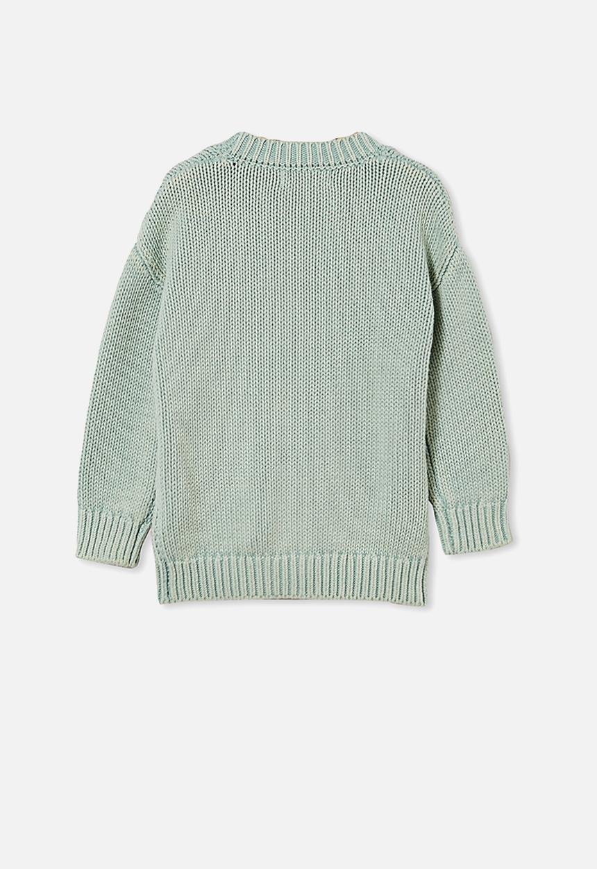 Cotton On - Winnie washed rib cardi - green