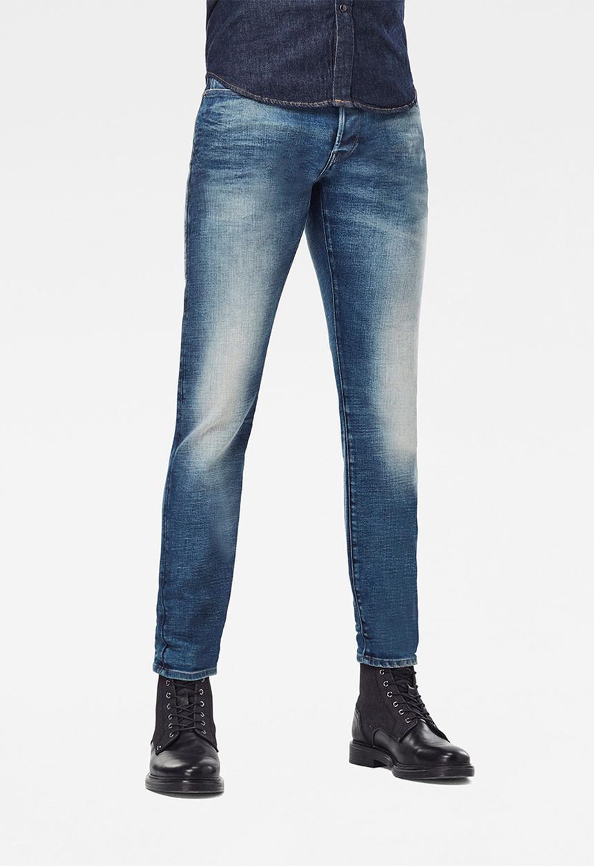 G-STAR - 3301 slim heavy elto pure superstretch - faded clear sky