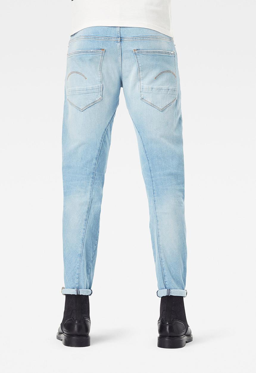G-STAR - Arc 3d slim azure stretch denim - sun faded crystal blue