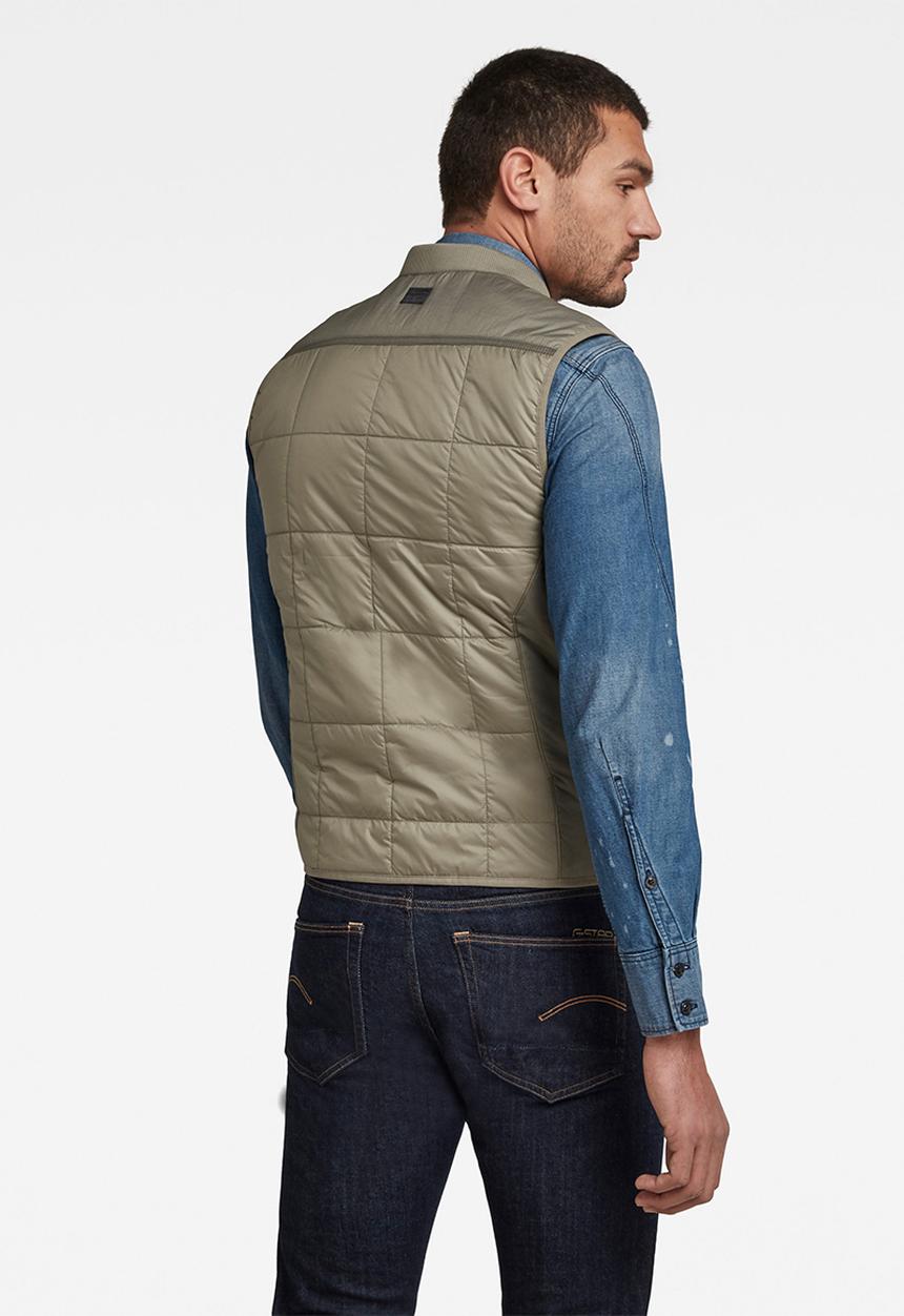 G-STAR - Lt wt quilted vest - green