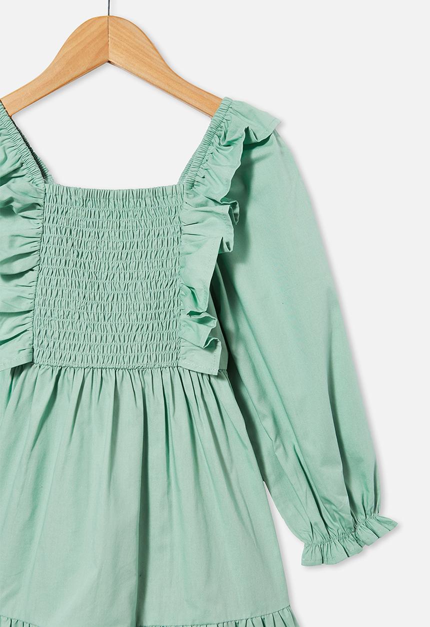 Cotton On - Jenna long sleeve dress - green