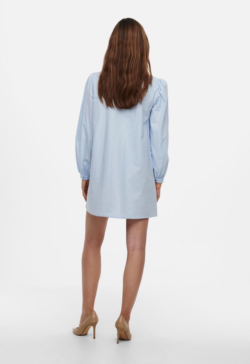 Jacqueline de Yong - Mumbai life long sleeve dress - cashmere blue
