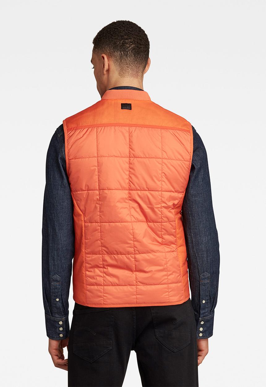 G-STAR - Lt wt quilted vest - acid orange