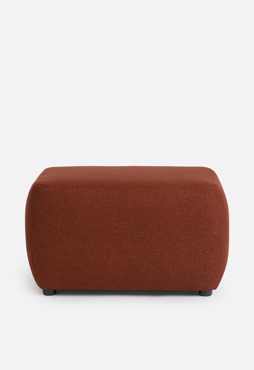 Sixth Floor - Plump rectangle ottoman - clay