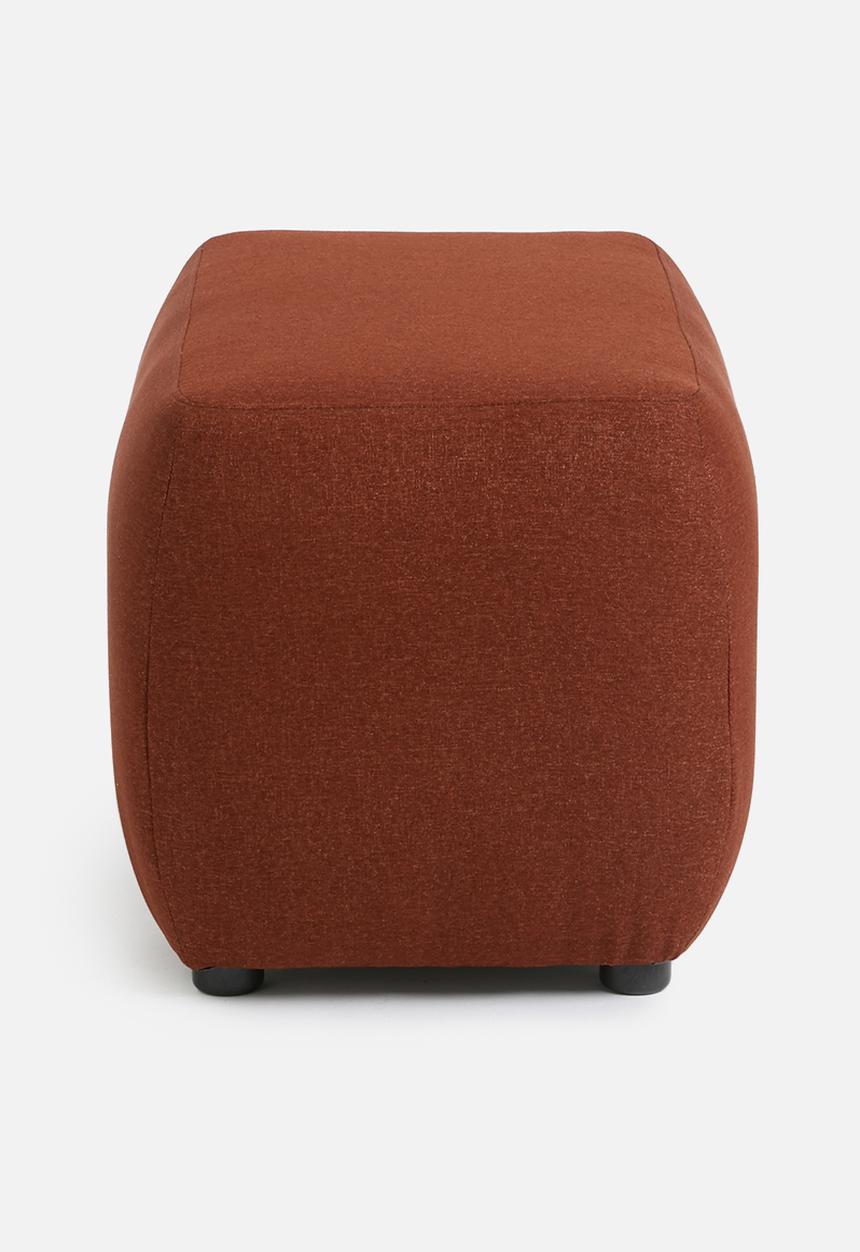 Sixth Floor - Plump rectangle ottoman - clay