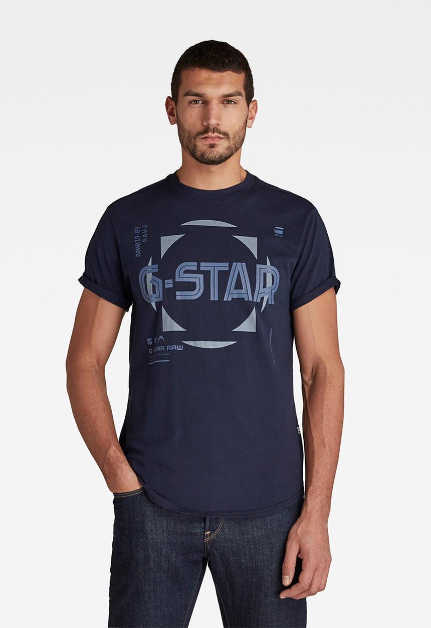 G-STAR - Lash graphic short sleeve tee - blue
