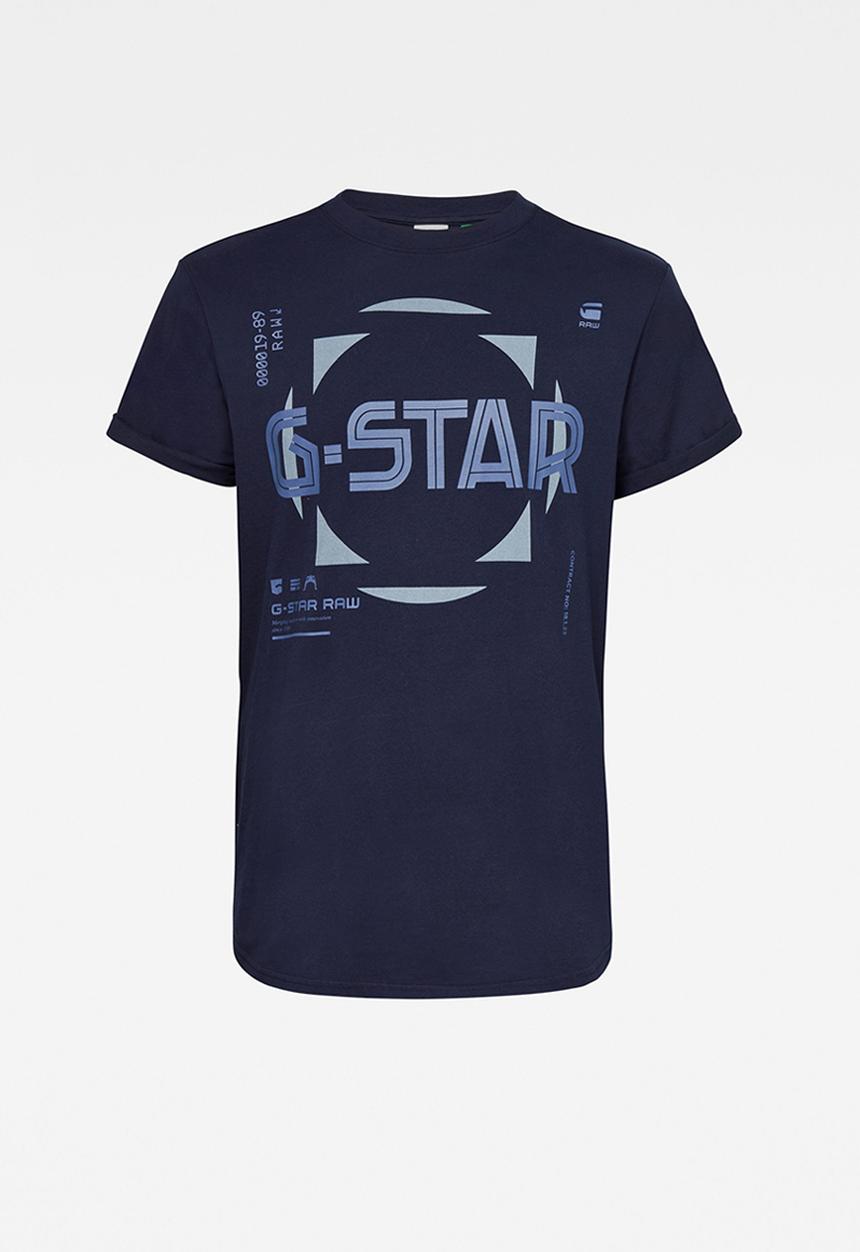 G-STAR - Lash graphic short sleeve tee - blue