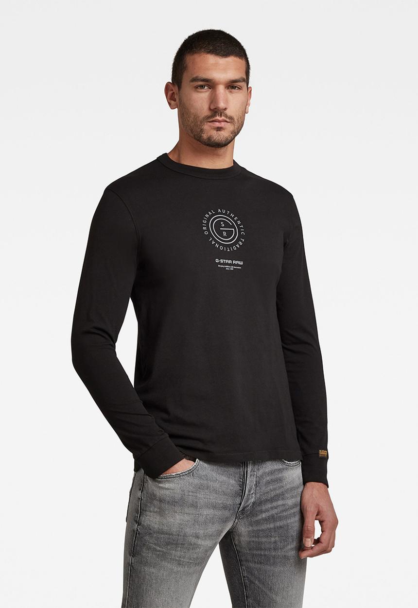 G-STAR - G-star reflective multi graphic long sleeve tee - black 