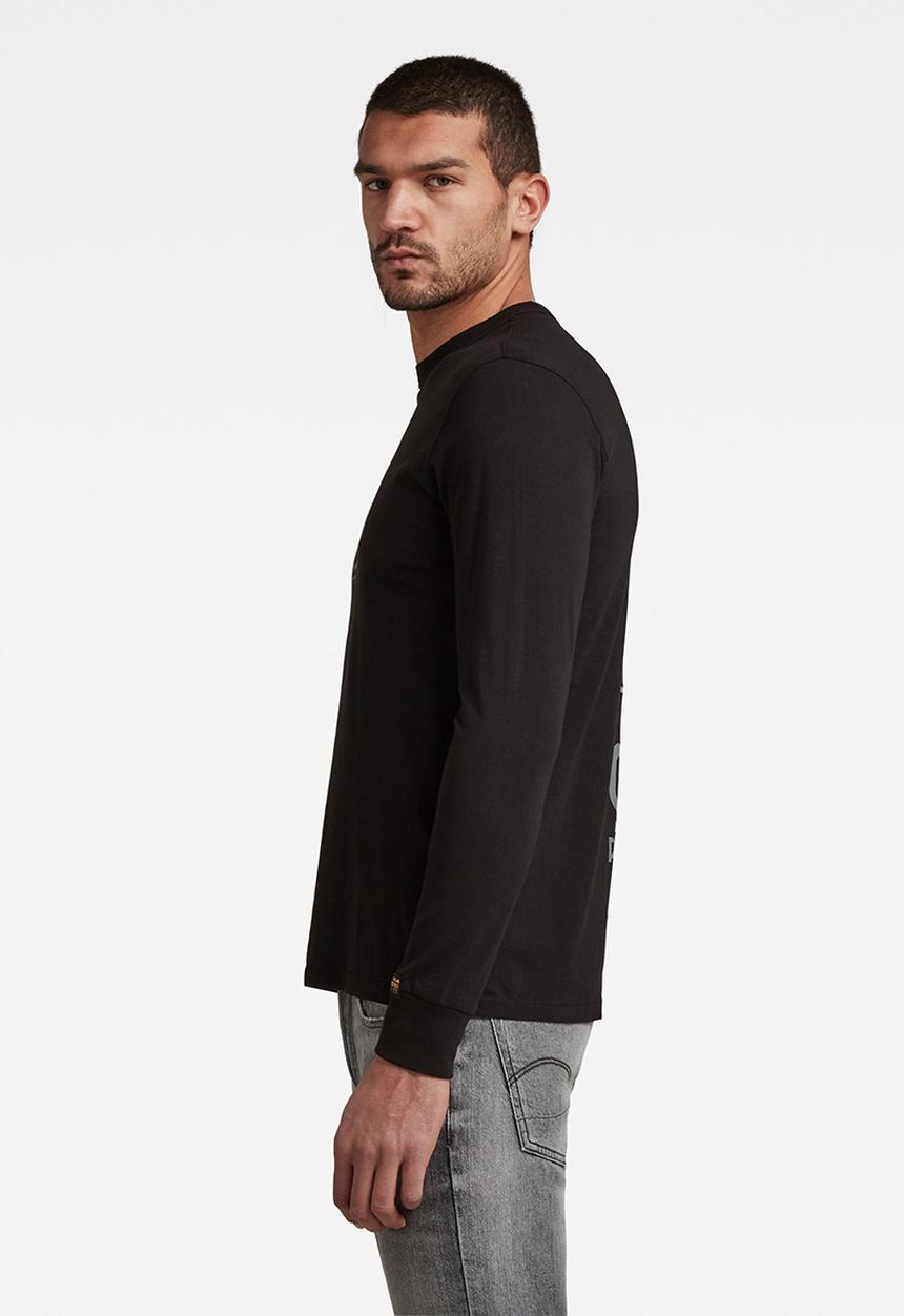G-STAR - G-star reflective multi graphic long sleeve tee - black 