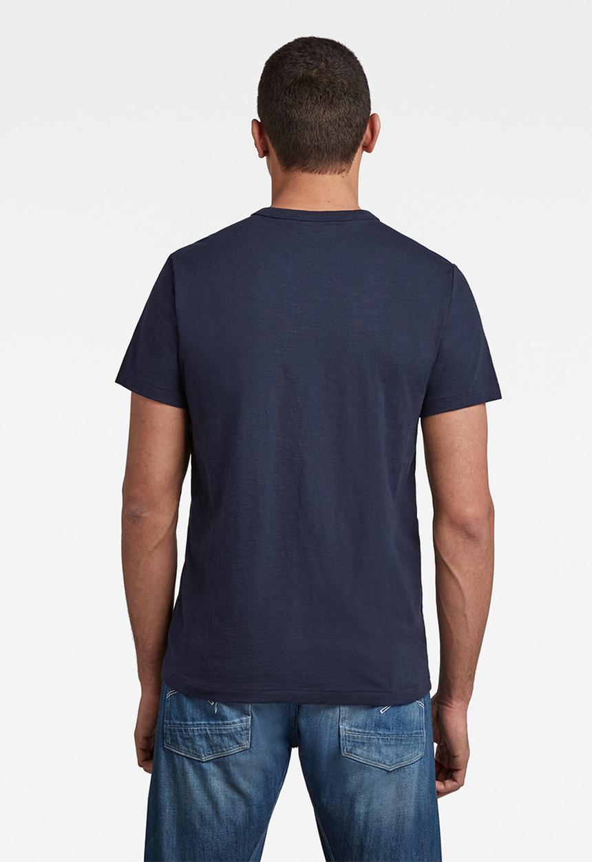 G-STAR - Contrast mercerized pocket short sleeve tee - navy 
