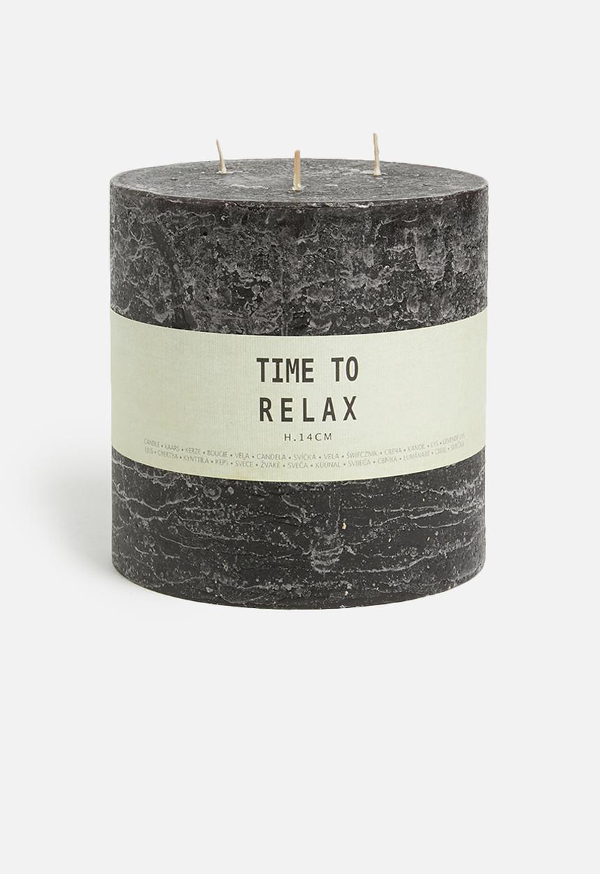 H&S - Relax 3-wick candle - black