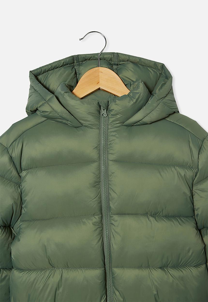 Free by Cotton On - Charlie puffer - olive