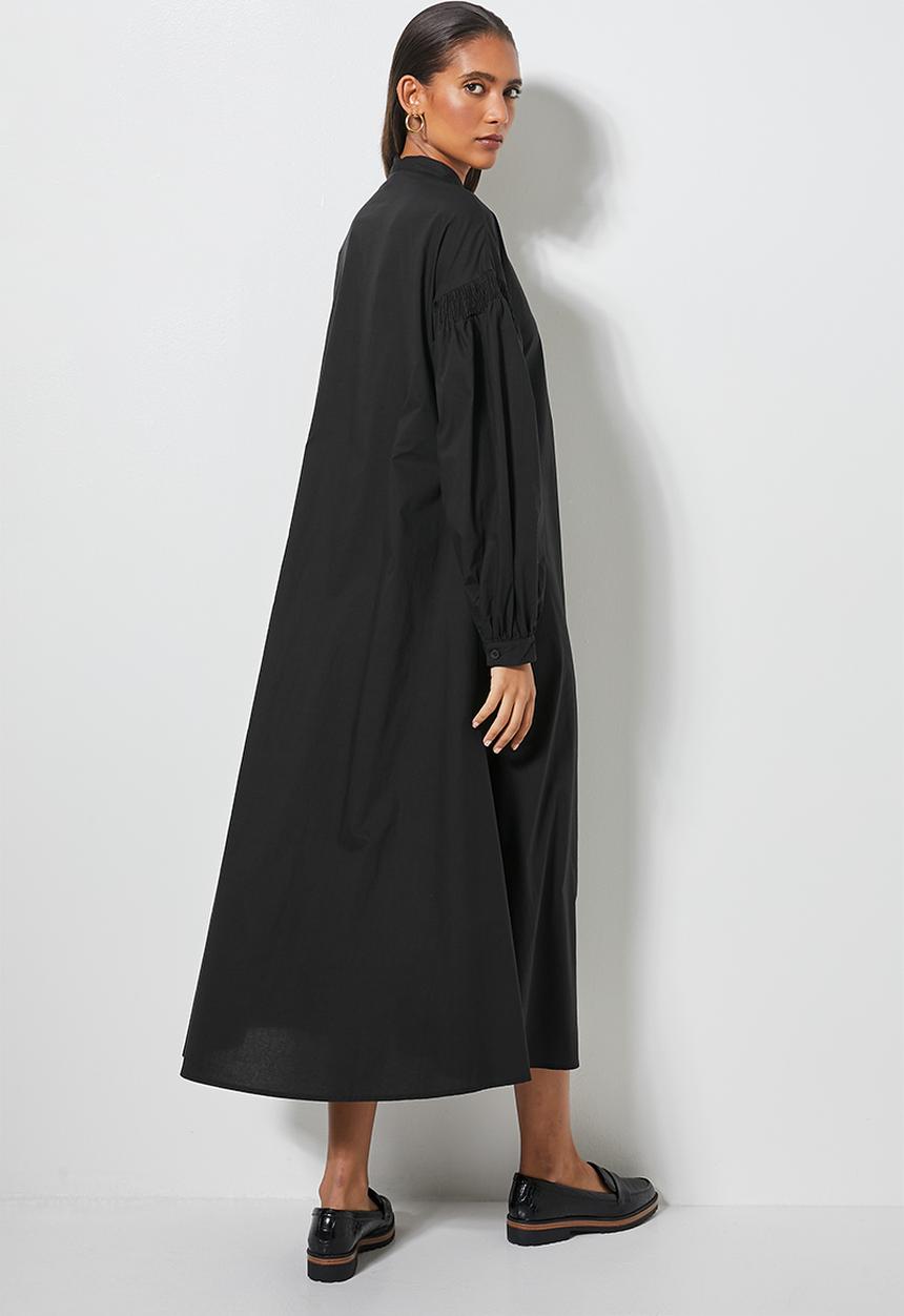 Superbalist - Exaggerated sleeve volume dress - black