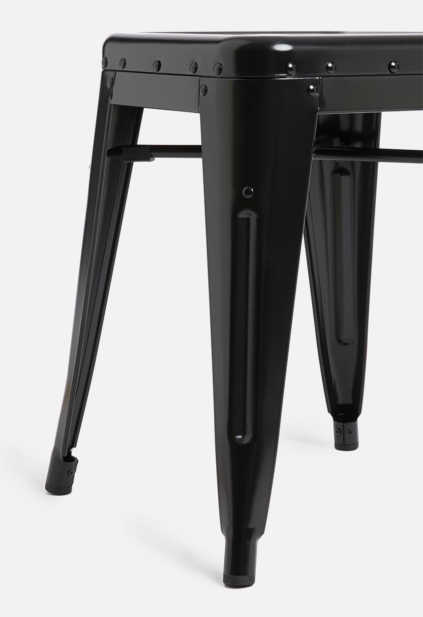 H&S - Metal stool - black