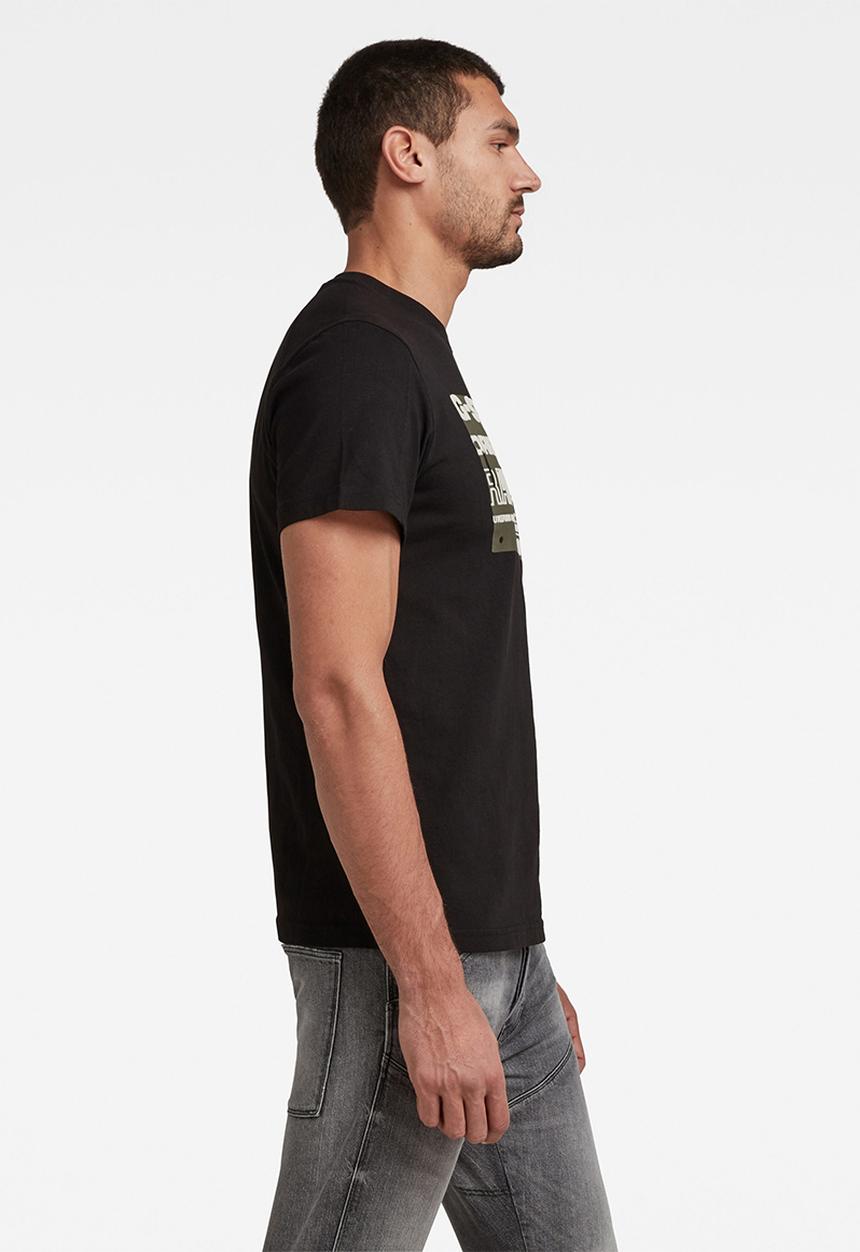 G-STAR - Flock badge graphic r short sleeve tee - black
