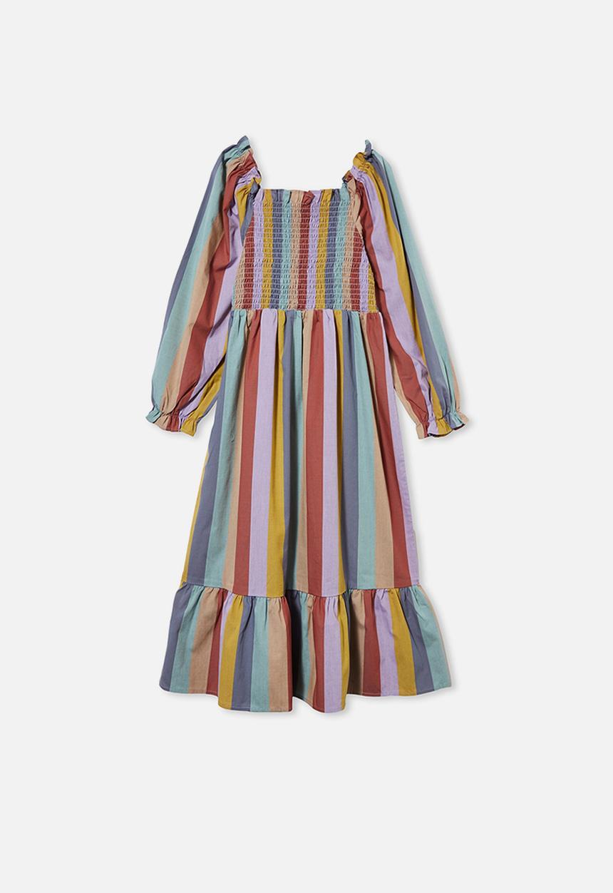 Free by Cotton On - Isla long sleeve dress - multi 