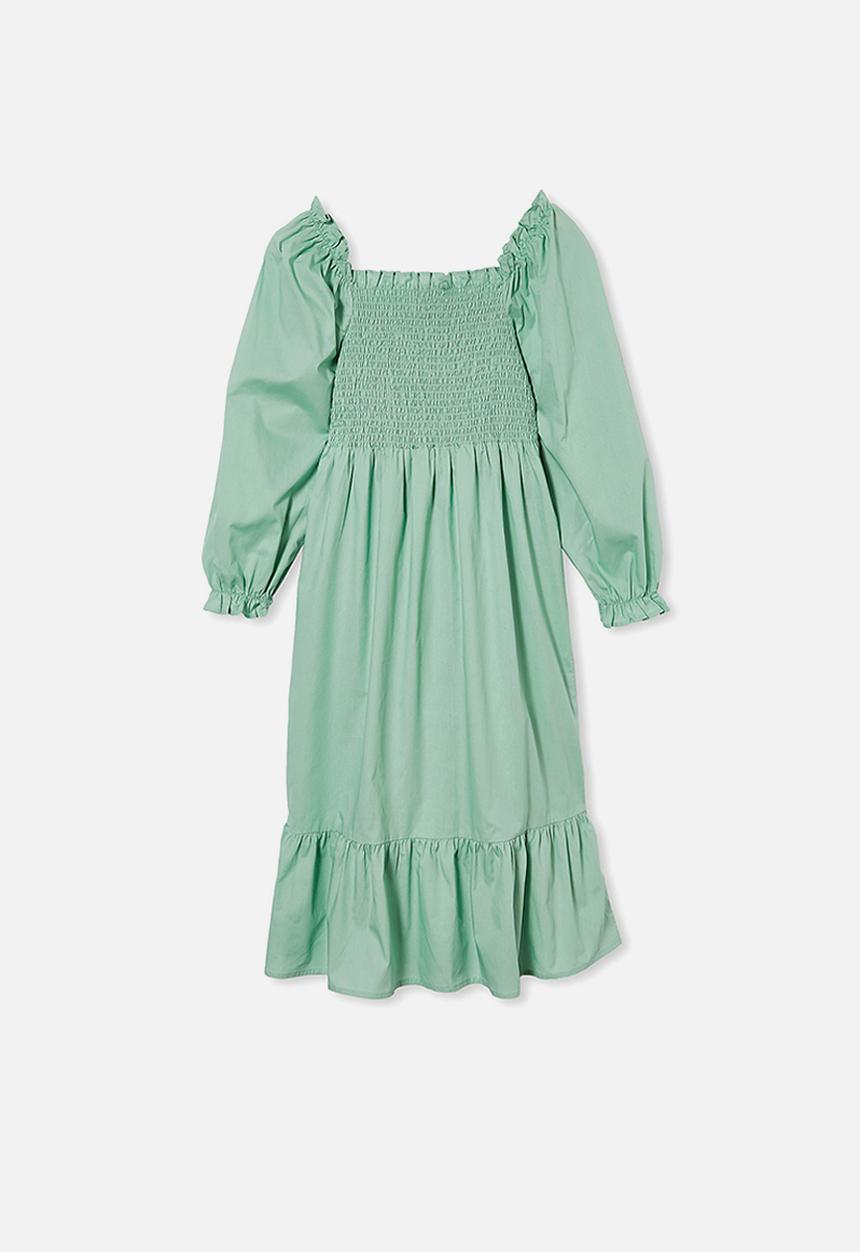 Free by Cotton On - Isla long sleeve dress - duck egg