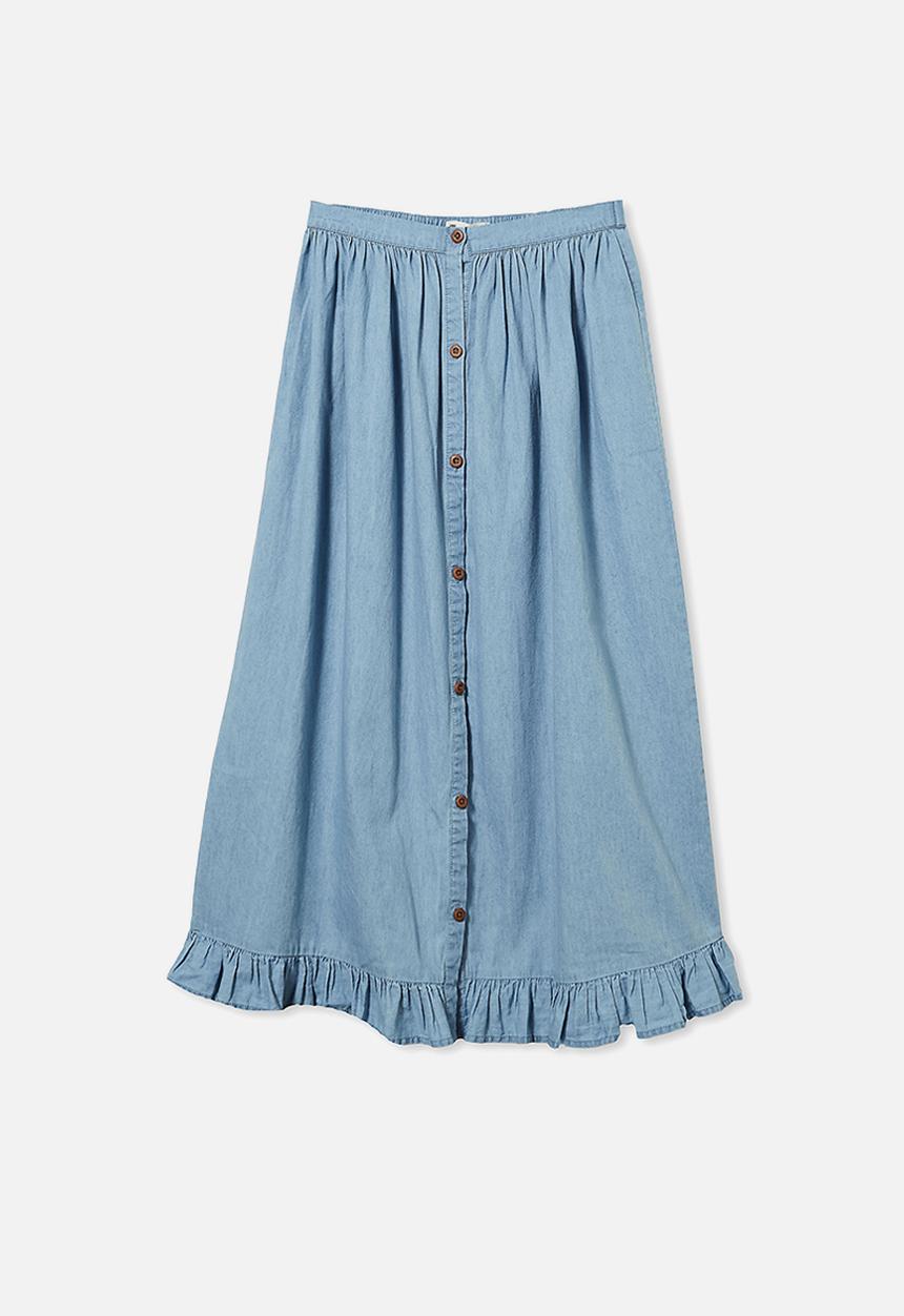 Free by Cotton On - Yasmin midi skirt - blue