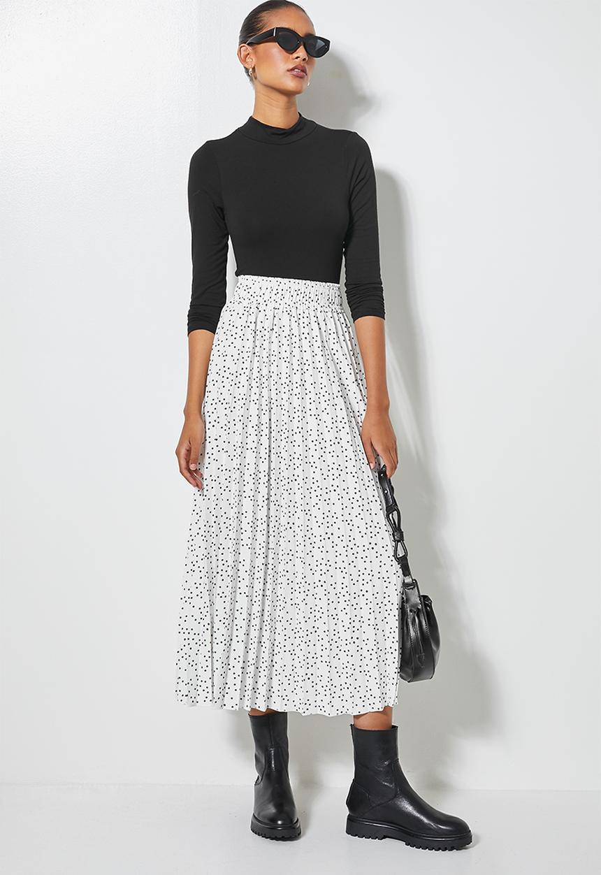 Superbalist - Pleated skirt - milk based spot