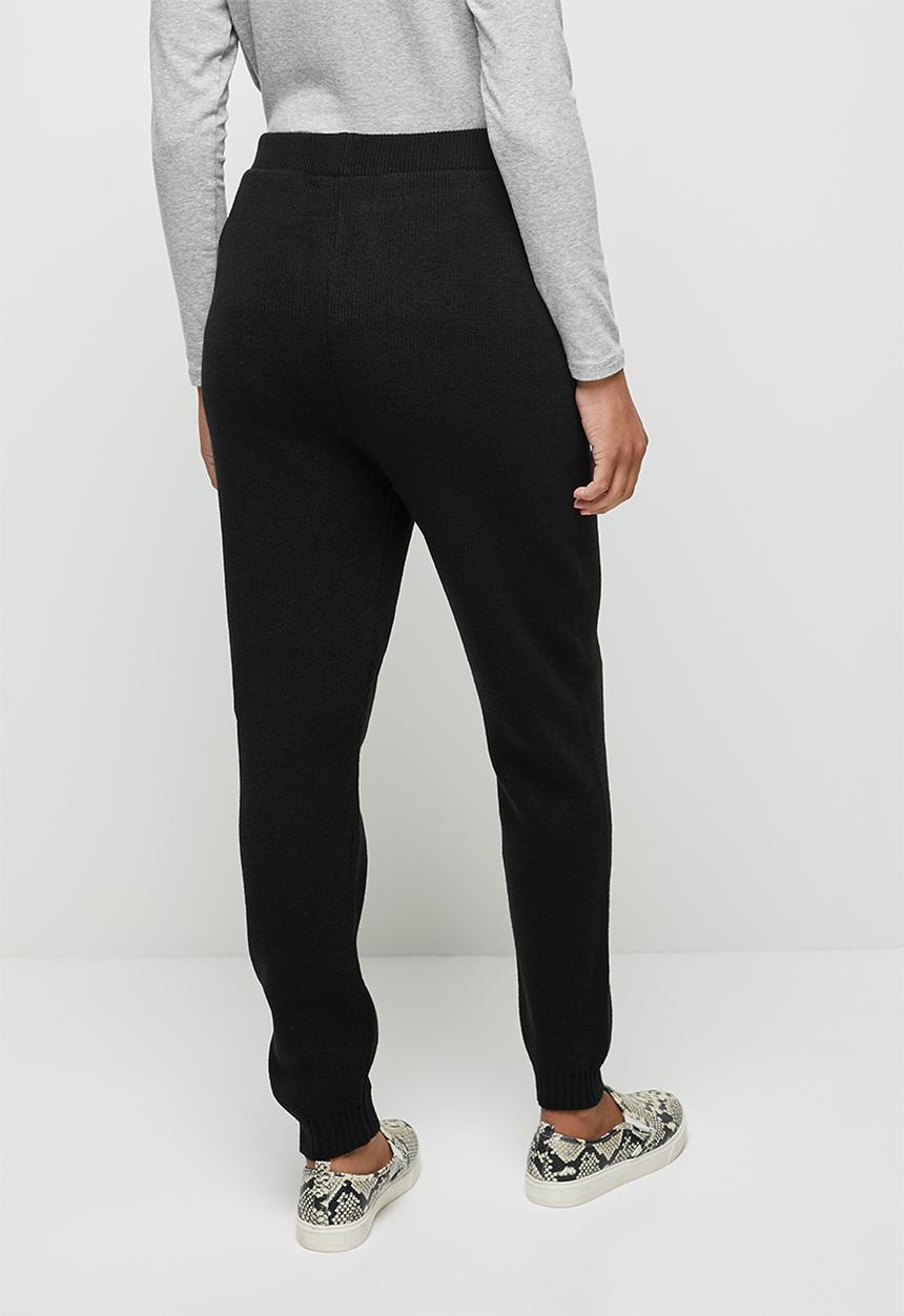 edit - Knitwear harem pant - black