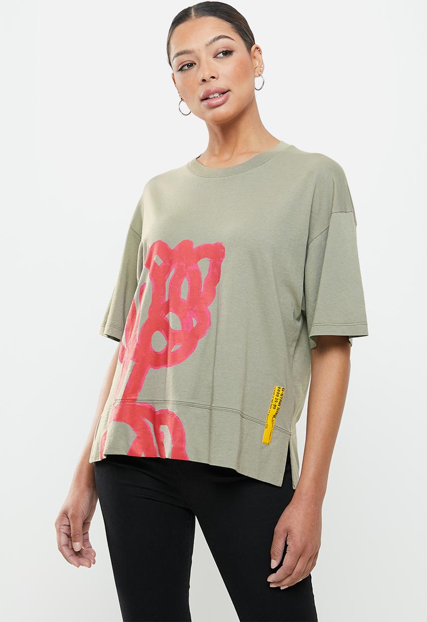 G-STAR - Loose fit big object print tee - grey