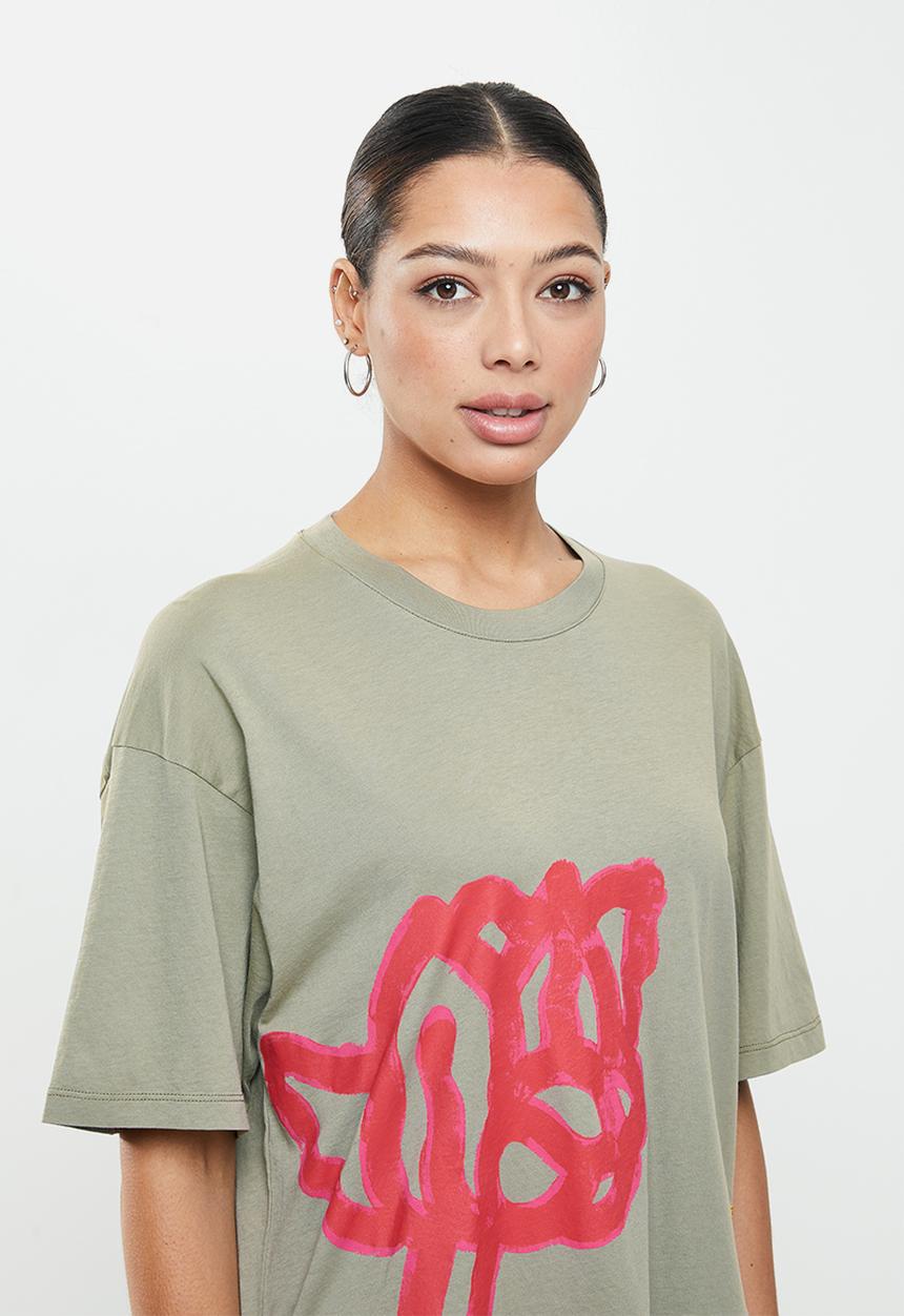 G-STAR - Loose fit big object print tee - grey