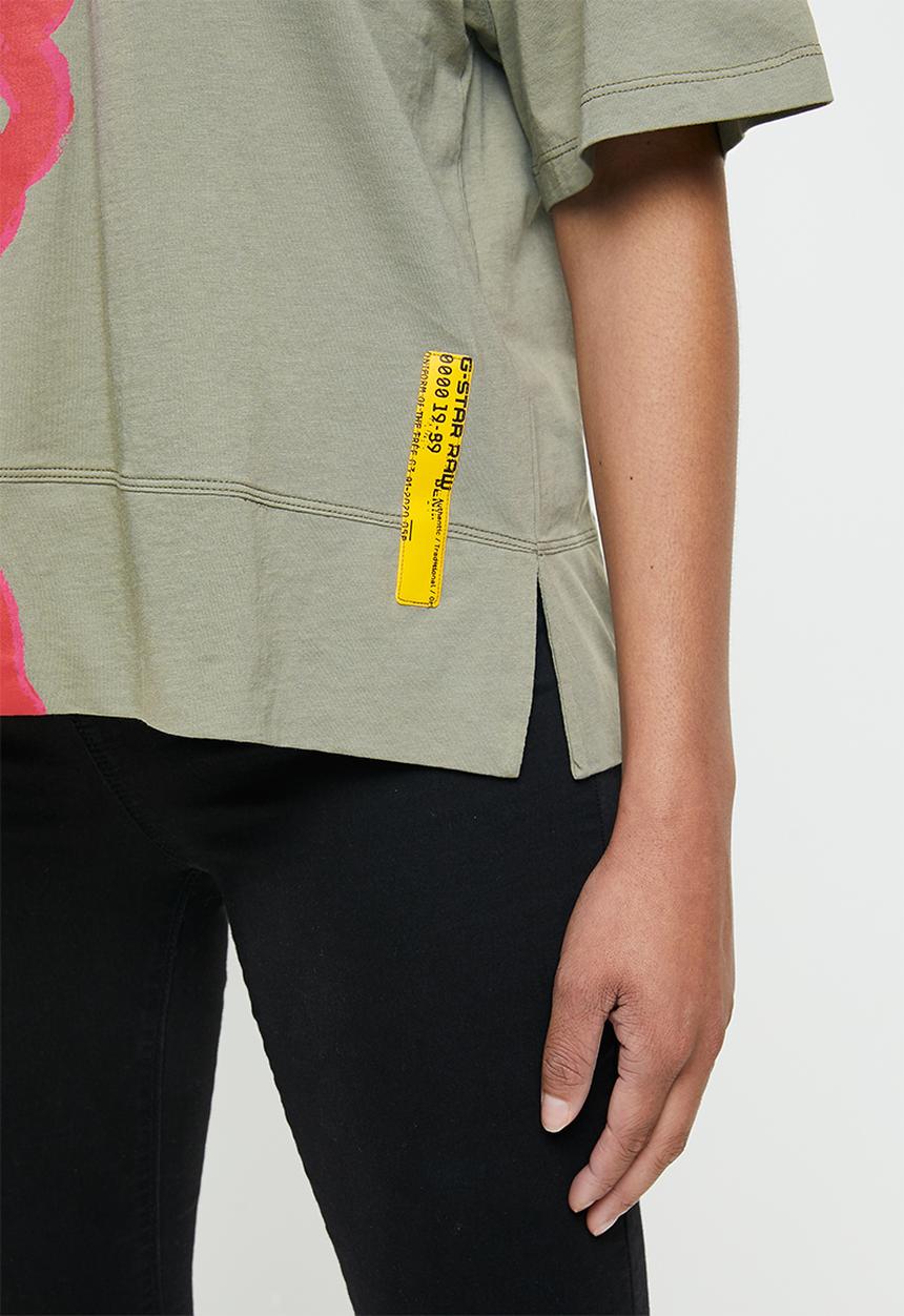 G-STAR - Loose fit big object print tee - grey