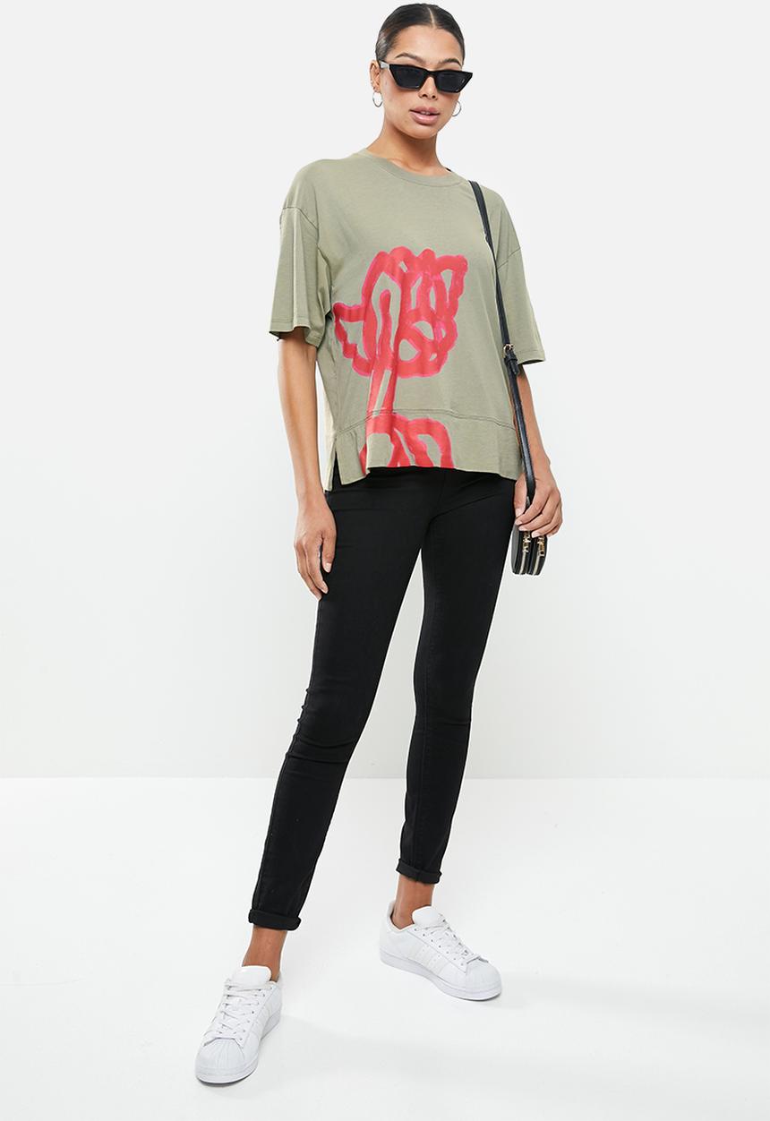 G-STAR - Loose fit big object print tee - grey
