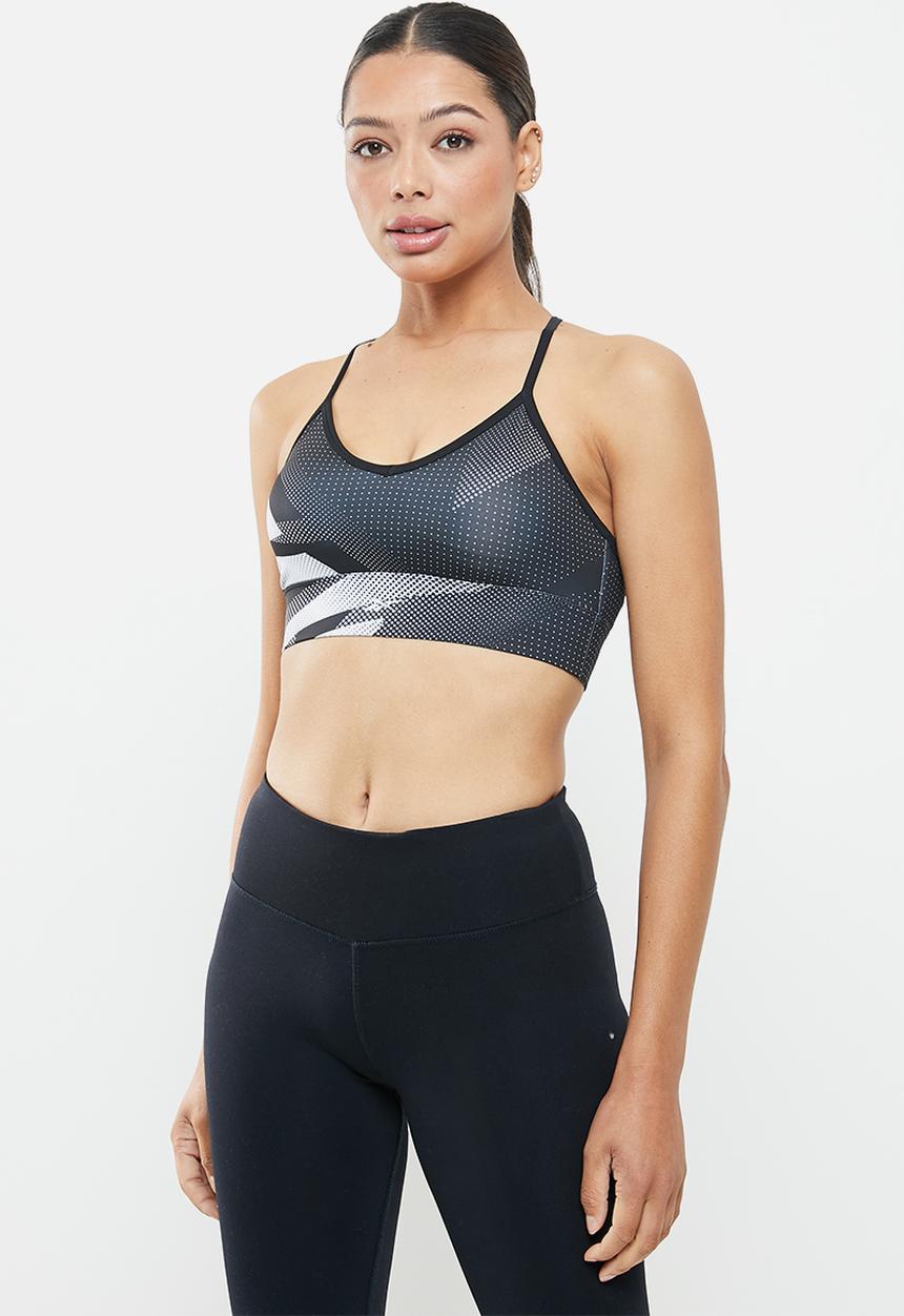 Reebok - Myt all over print tric back bra - black