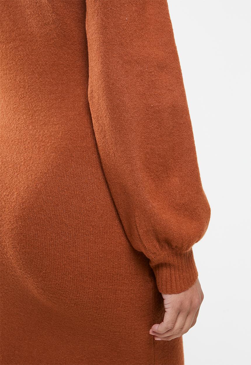 Glamorous - High neck midi knit dress - rust