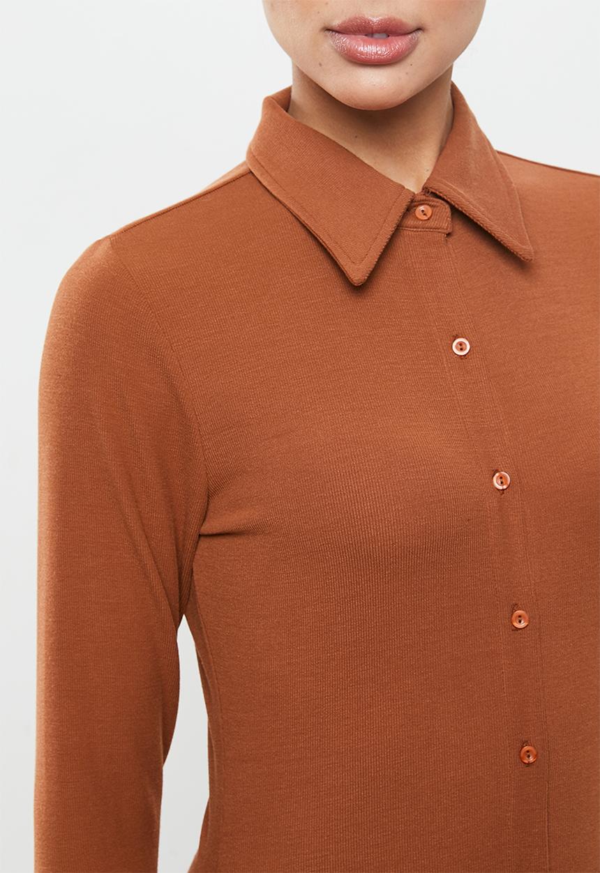 Glamorous - Rib dress - rust