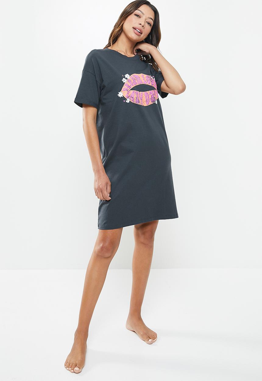 Cotton On - Longline 90s nightie - blue