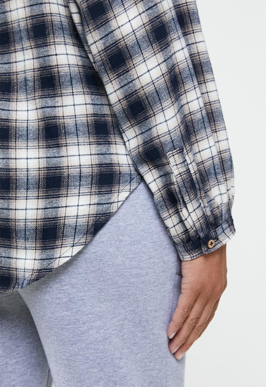 Cotton On - Warm flannel sleep shirt - navy