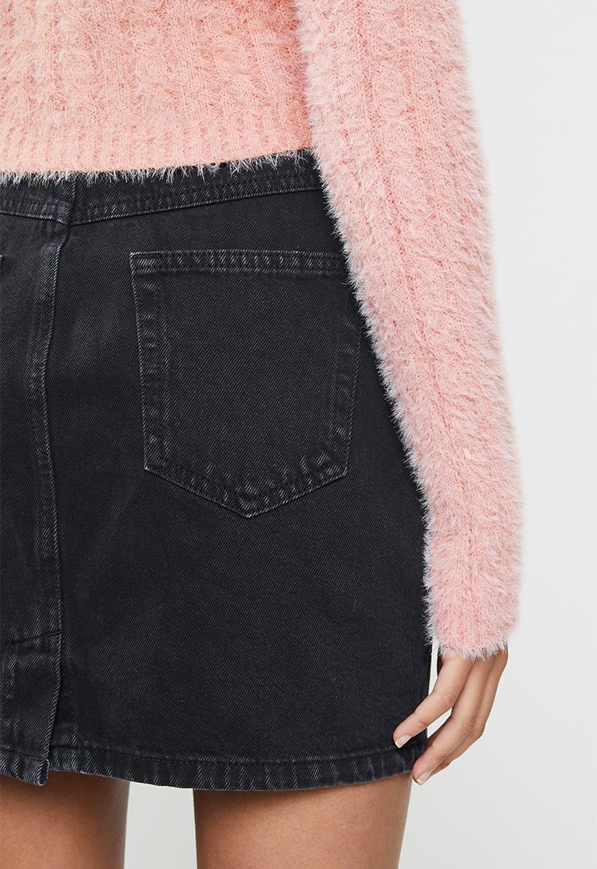 Factorie - Fluffy knit crop jumper - pink