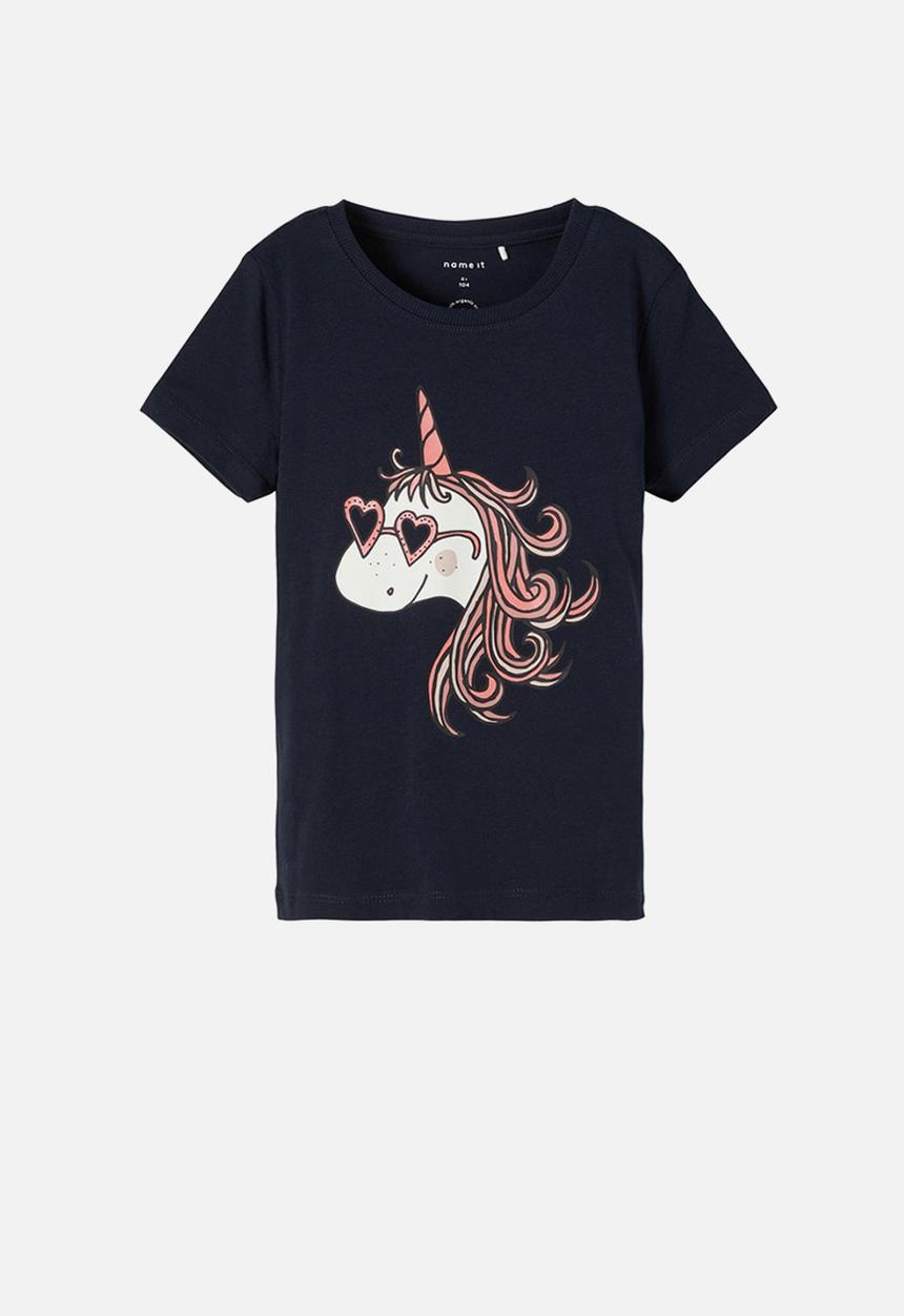 Name It - Brigitta short sleeve top - navy