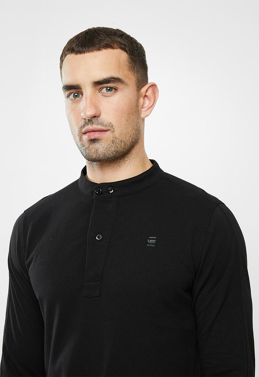 G-STAR - Scan collar long sleeve tee - black