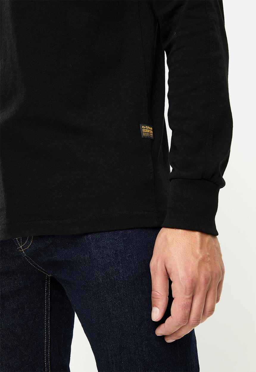 G-STAR - Scan collar long sleeve tee - black