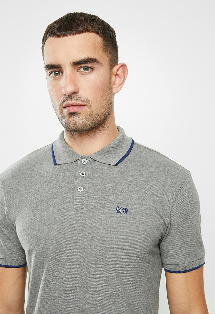 Lee  - Icon melange polo - grey