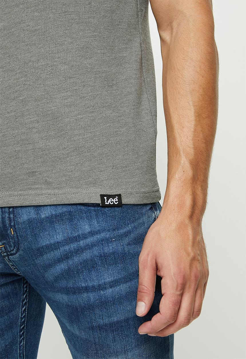Lee  - Icon melange polo - grey