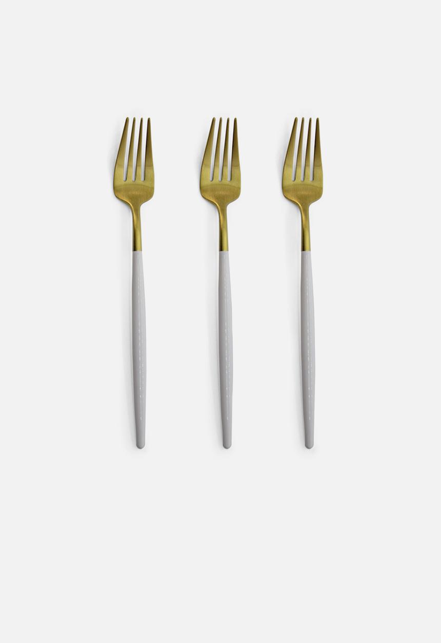 Finery - Cutlery 12pc set - gold & white